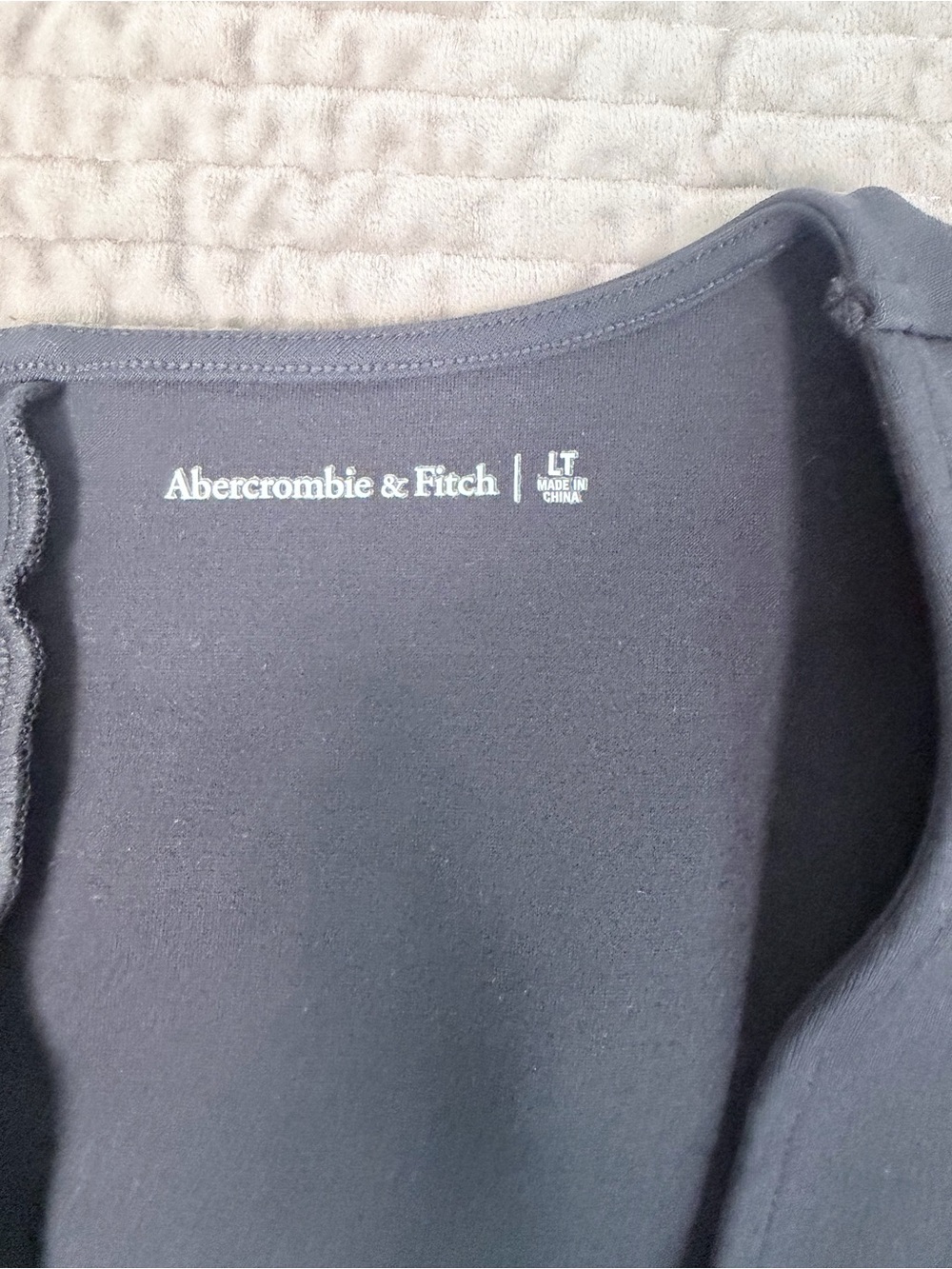 ABERCROMBIE & FITCH Long Sleeve Black Mini Dress Square Neck Stretch Large-Tall - Picture 5 of 9